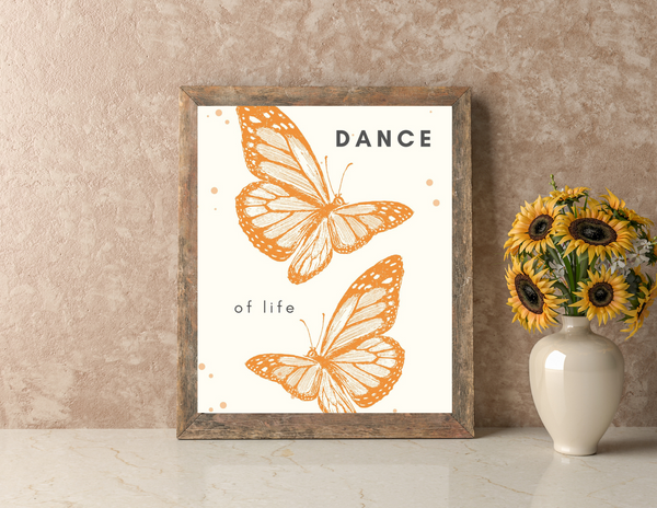 8x10 Printable Monarch Butterfly Wall Art by Jeanetta Richardson