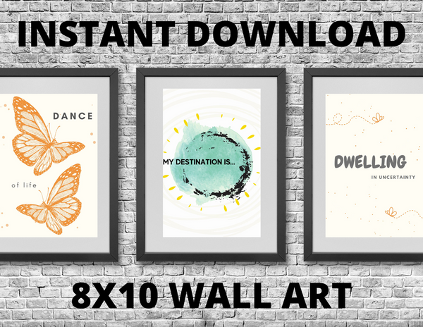 8x10 Printable Monarch Butterfly Wall Art by Jeanetta Richardson