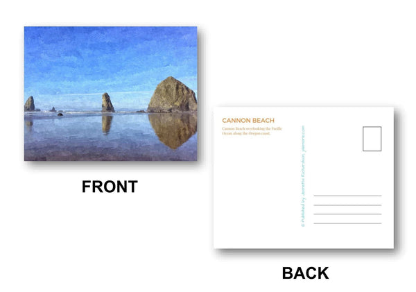 Cannon Beach Postcards (Set of 5) by Jeanetta Richardson | Postcard Set | Postcard Pack | Oregon Coast | Travel Photography