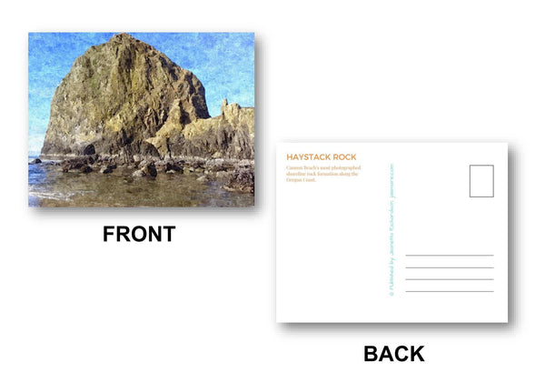 Oregon Postcards (Set of 5) by Jeanetta Richardson | Postcard Set | Postcard Pack | Oregon Coast | Haystack Rock | Travel Photography