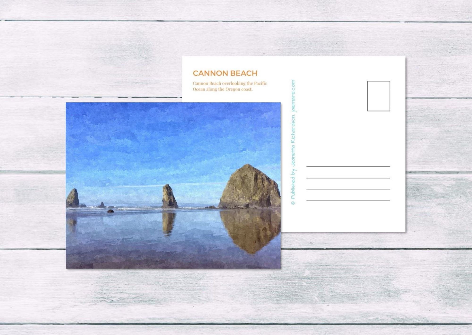 Cannon Beach Postcards (Set of 5) by Jeanetta Richardson | Postcard Set | Postcard Pack | Oregon Coast | Travel Photography