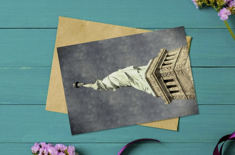 Printable Statue of Liberty Greeting Card 