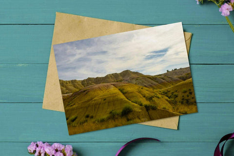 Printable Yellow Mounds Greeting Card 