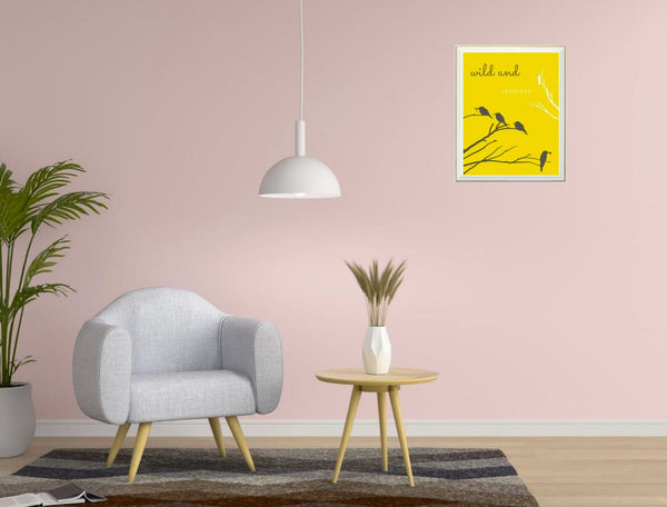 8x10 Printable Yellow Tree Birds Wall Art Décor Print by Jeanetta Richardson