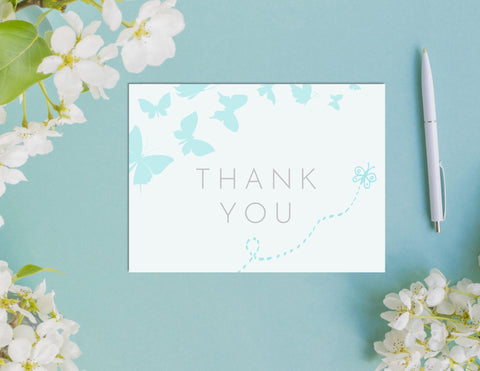 Printable Flying Monarchs Thank You Card