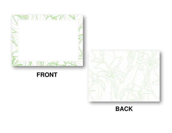 notecard stationery front and back display