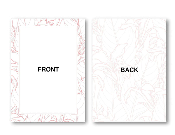 Printable Pink Floral Border Stationery Paper (Set of 5) by Jeanetta Richardson