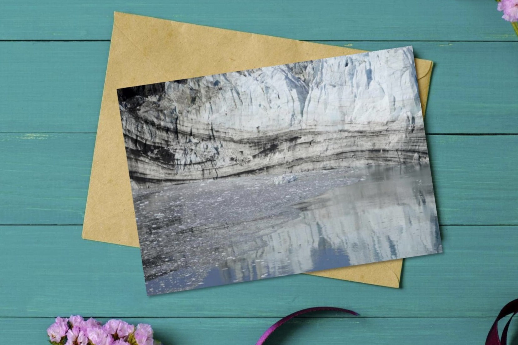 alaskan glacier greeting card