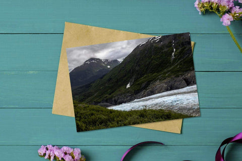 printable mendenhall glacier greeting card