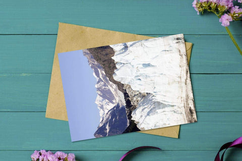 Printable Mountain Glacier Greeting Card