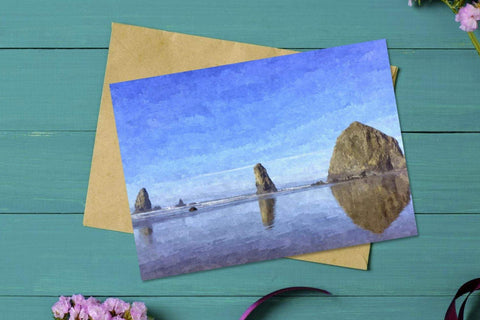 Printable Oregon Coast Greeting Card
