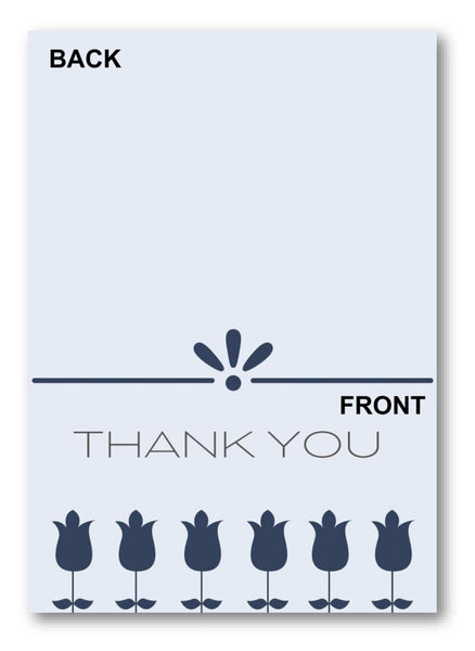 7x5 Printable Tulip Thank You Card PDF by Jeanetta Richardson