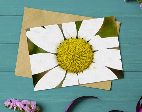 Printable Spring Daisy Greeting Card by Jeanetta Richardson